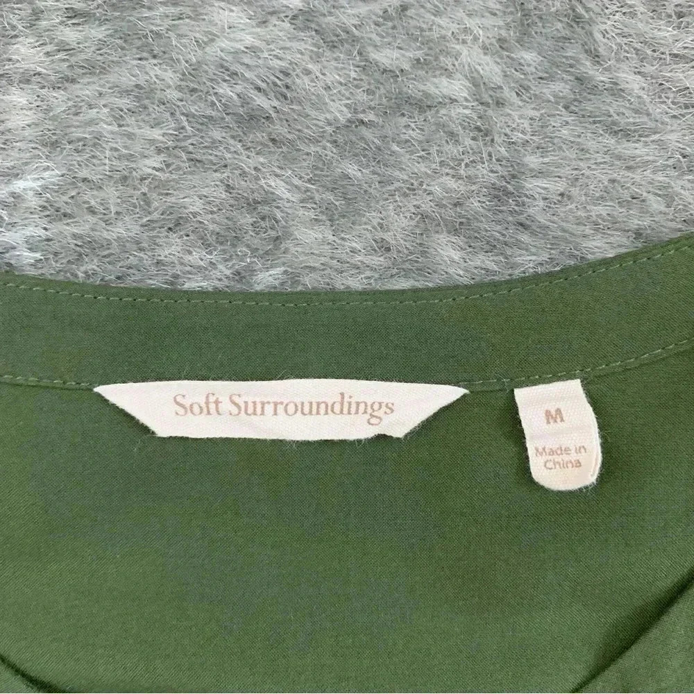 Soft Surroundings Velvet Striped Sleeve Top - Picture 5 of 12